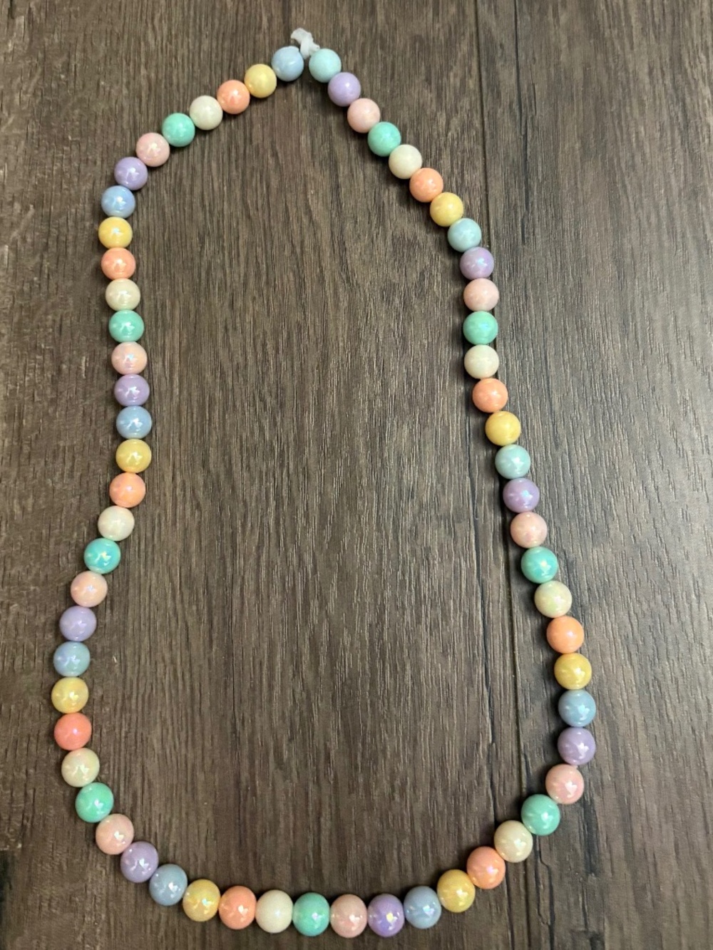 pastel beaded necklace for women or girls